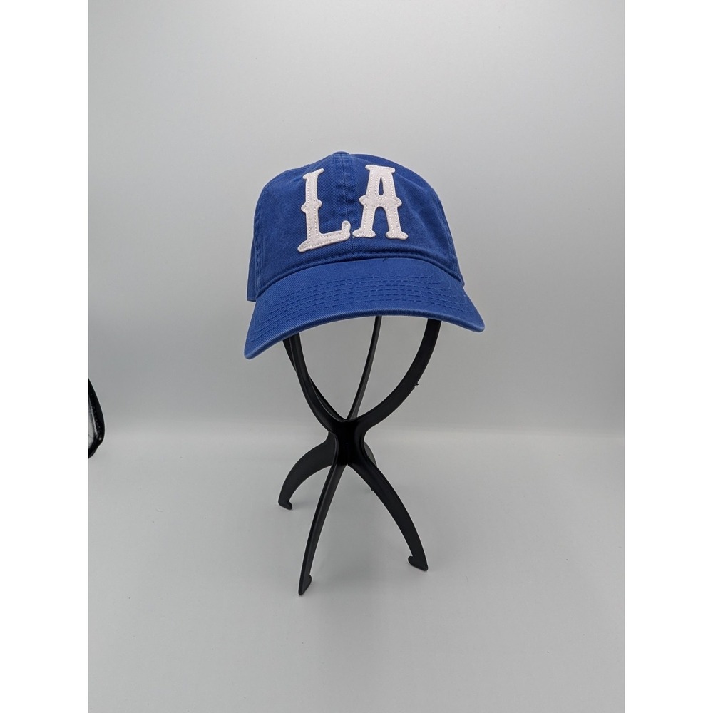 Mad Engine LA Ball Cap Mens‎ Blue White Adjustable Hat Adult Casual Logo